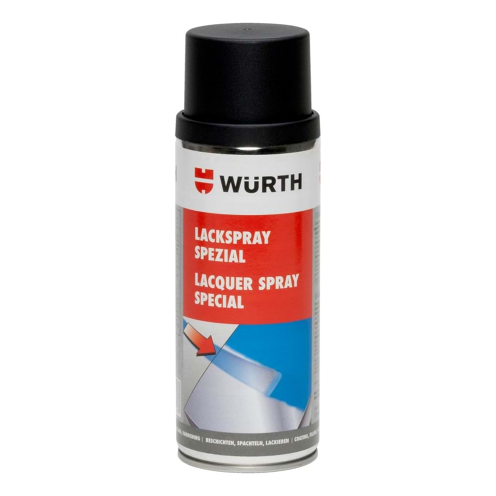 WÜRTH 650°C KADAR DAYANIKLI SİYAH MAT SPREY BOYA 400 ML