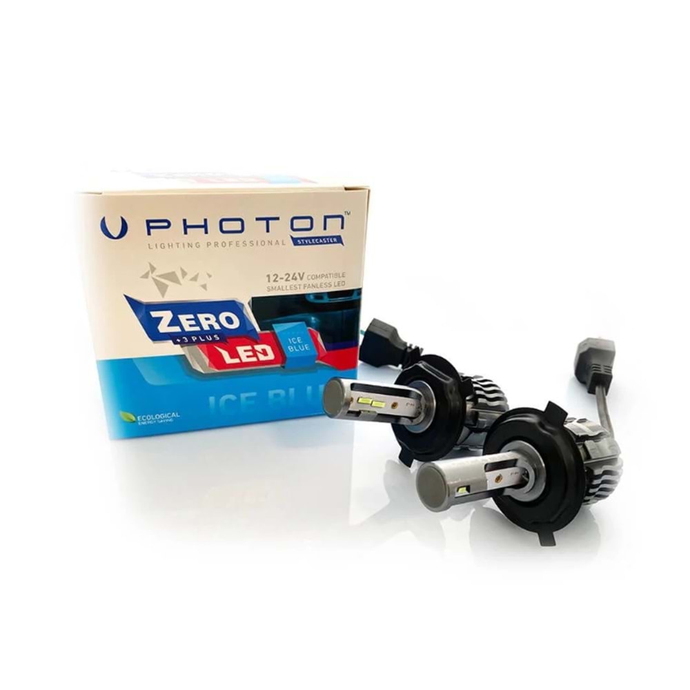 PHOTON ZERO H4 (ADET) BUZ MAVİSİ +3 PLUS FANSIZ LED (ZR3724)