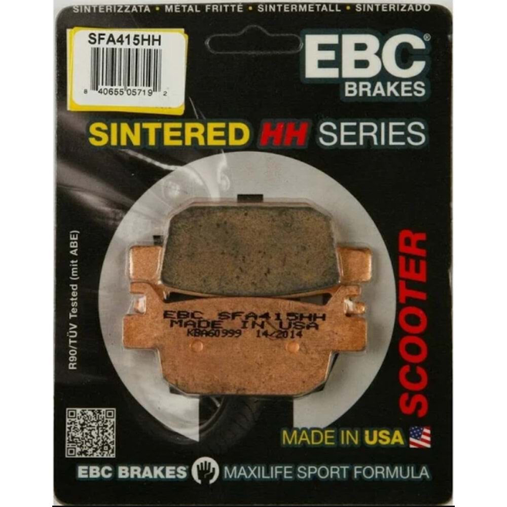 HONDA SH125/150/300 , FORZA 300 13-21 SEHA 125/150 SİNTERLİ ARKA FREN BALATASI EBC