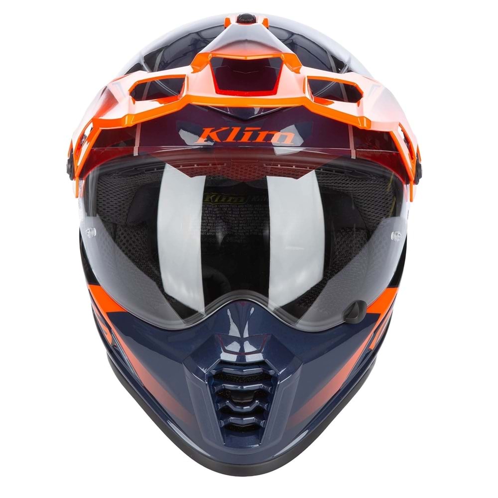 Klim Krios Pro Carbon Echo Adv Rally Motosiklet Kaskı Siyah / Oranj