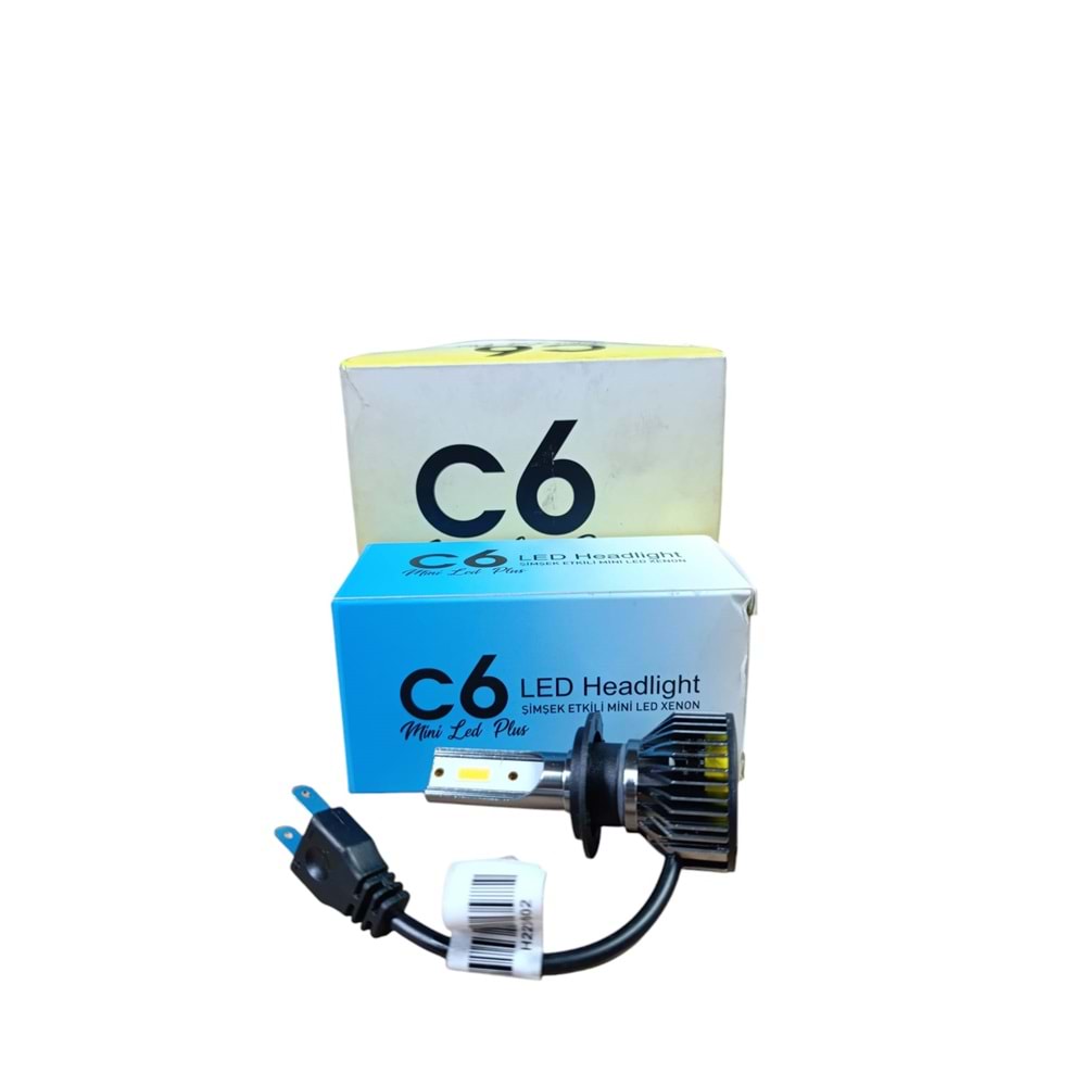 C6 H7 (2 ADET) LED XENON MİNİ LED 12800 LÜMEN BEYAZ RENK 6000 KELVİN