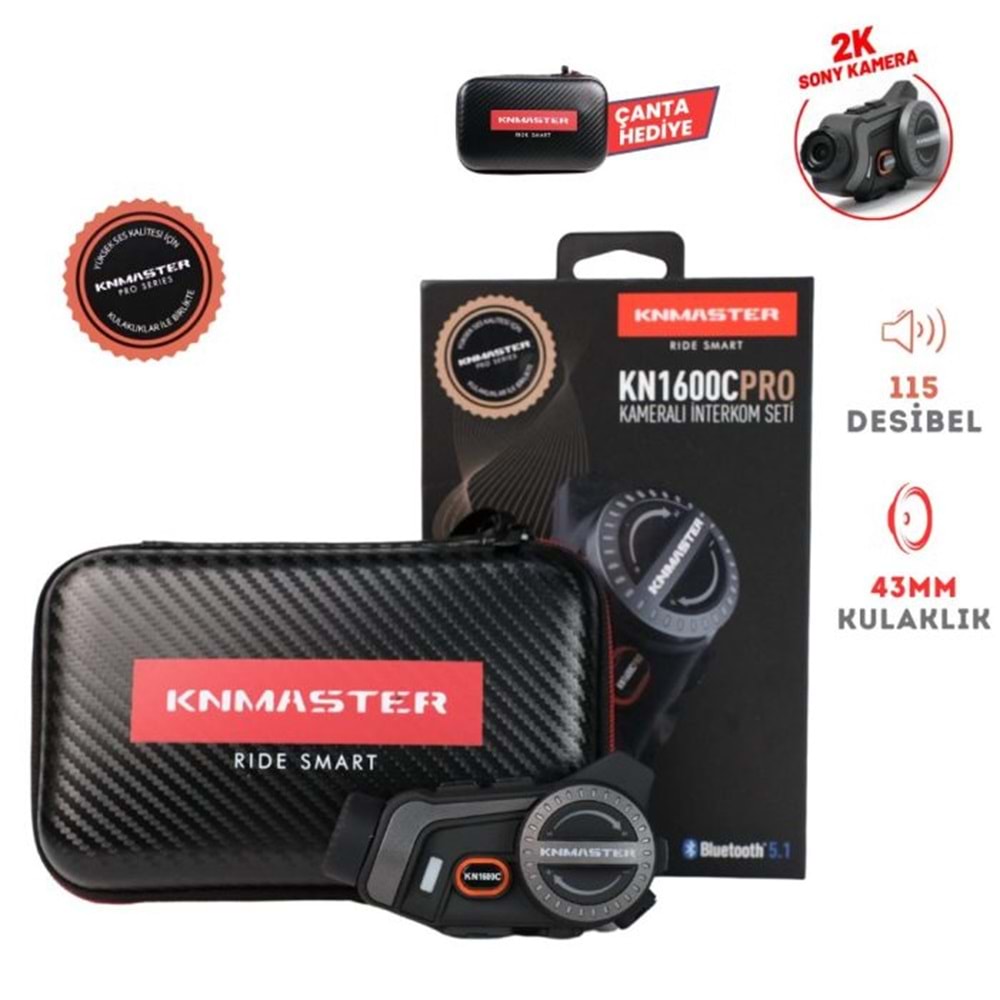 KNMASTER KN1600C PRO BLUETOOTH İNTERKOM SETİ