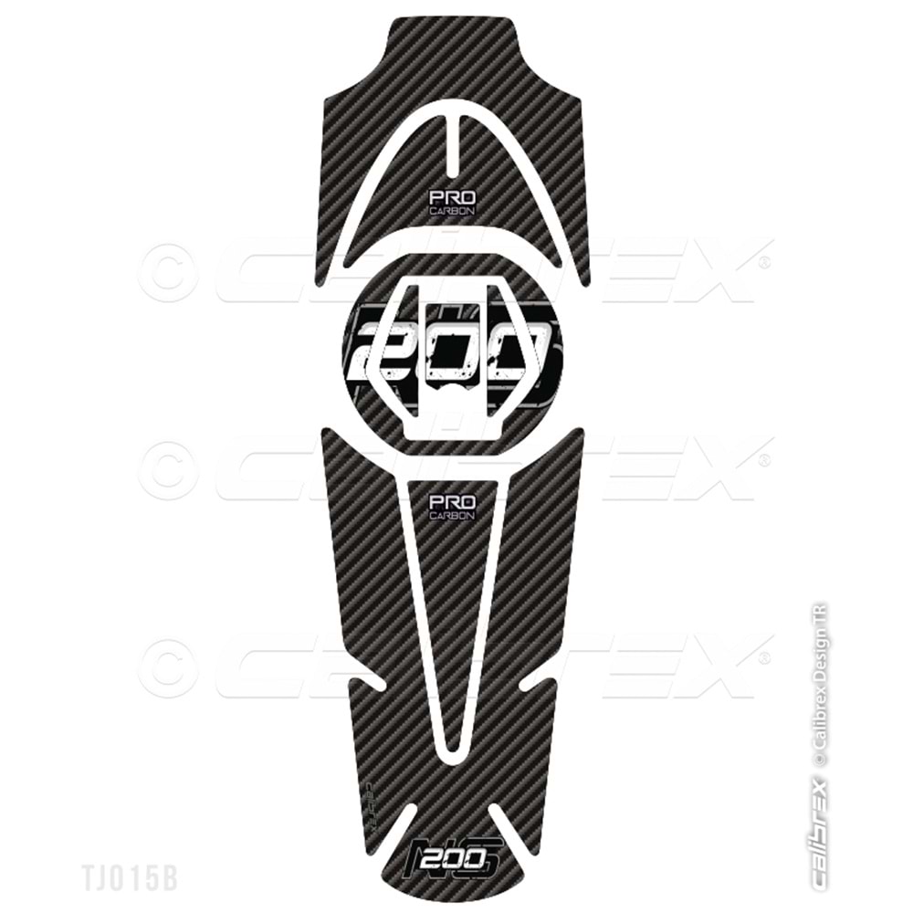 BAJAJ PULSAR 200NS CALİBREX TANK PAD - KARBON