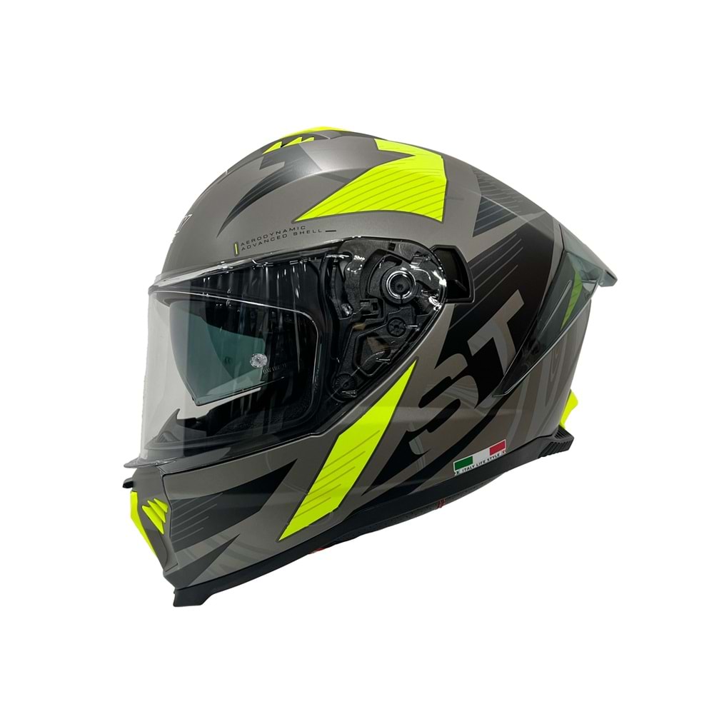 SWAY FS-865 ST MOTOSİKLET KASKI - TİTANİUM YELLOW - XXL