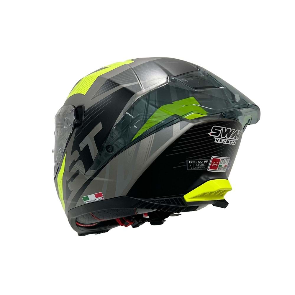SWAY FS-865 ST MOTOSİKLET KASKI - TİTANİUM YELLOW - XXL