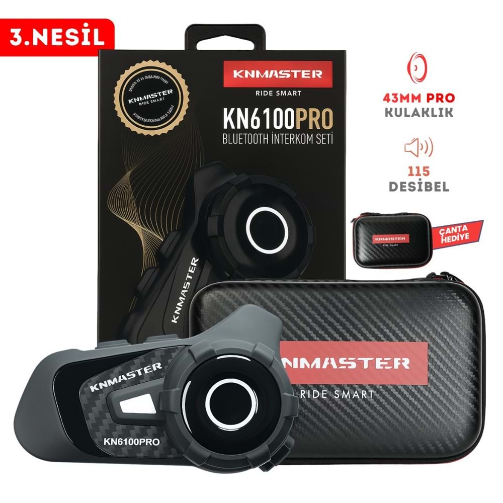 KNMASTER KN6100 PRO BLUETOOH İNTERKOM SETİ