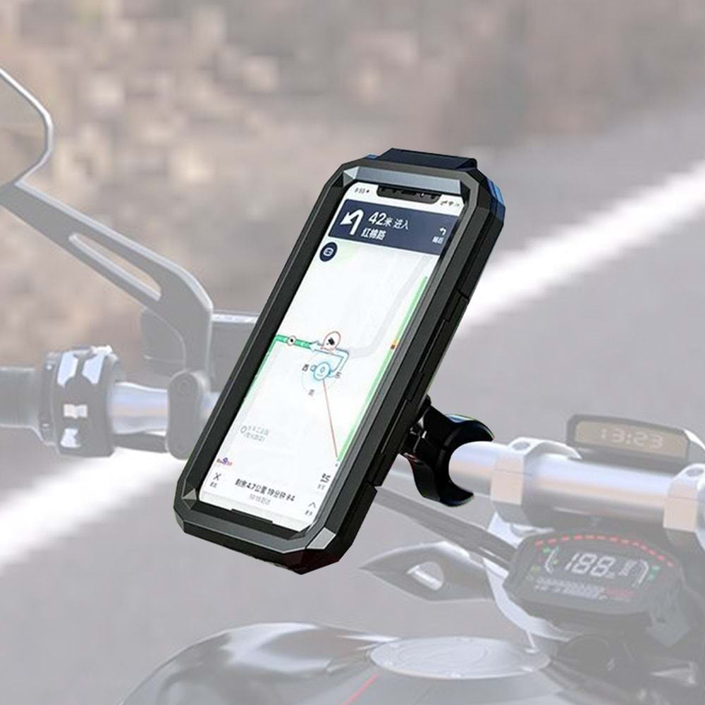 Knmaster TT-950 Titreşim Engelleyici Tüm Motosikletlere Uygun Telefon Tutucu