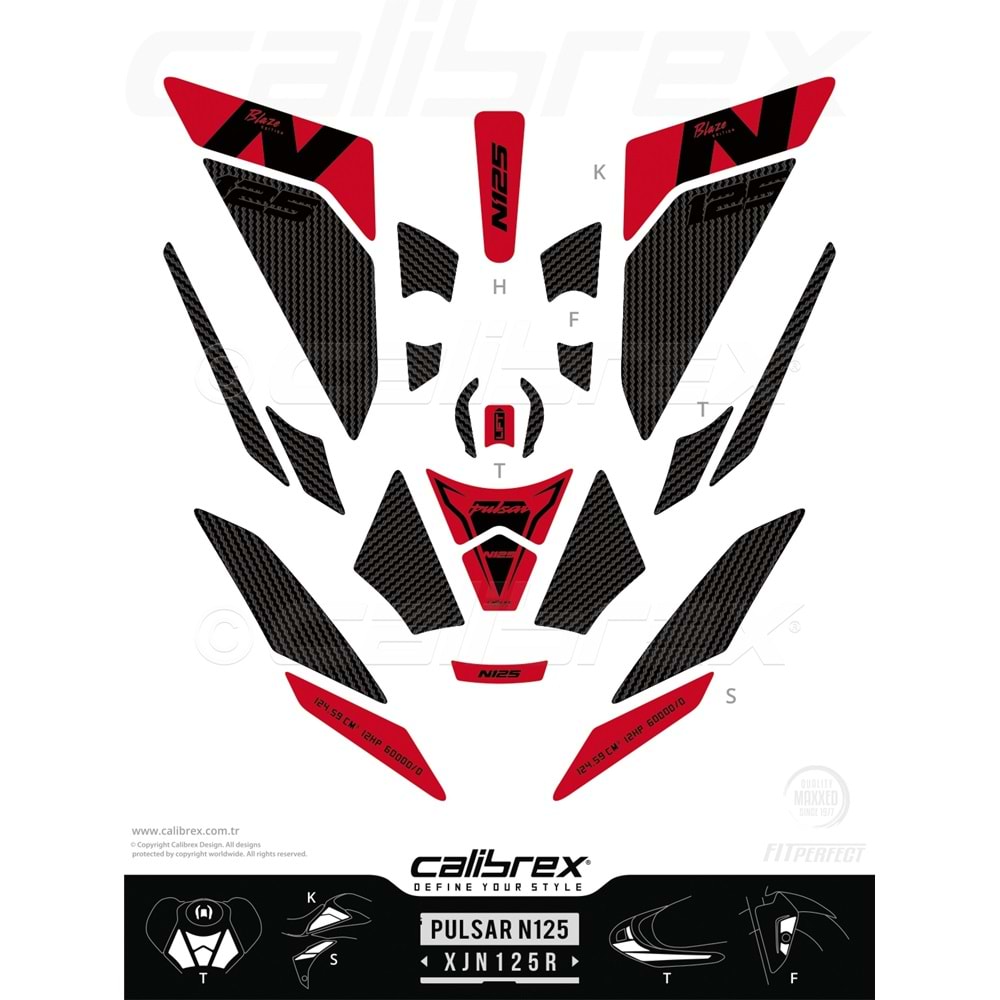 BAJAJ PULSAR N125 TANK PAD SETİ