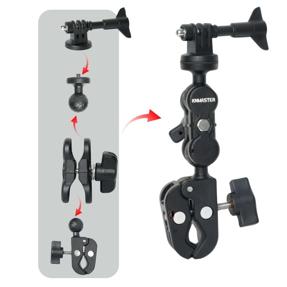 KNMASTER MC140 AKSİYON KAMERA TUTUCU