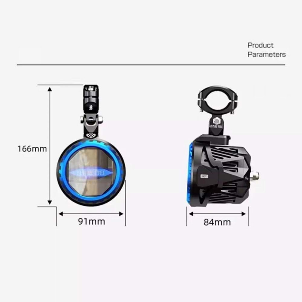 NUKROTECH FUTURE EYES PL40 MOTOSİKLET SİS FARI 180W