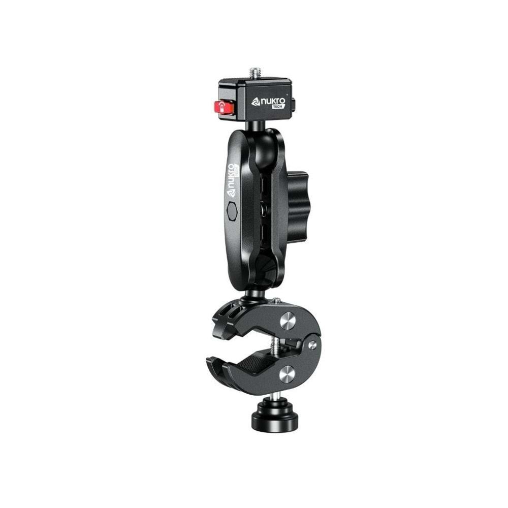 NUKROTECH QD-1 KELEPÇE BAĞLANTILI 360 AKSİYON KAMERA TUTUCU TAK ÇIKAR BAŞLIKLI