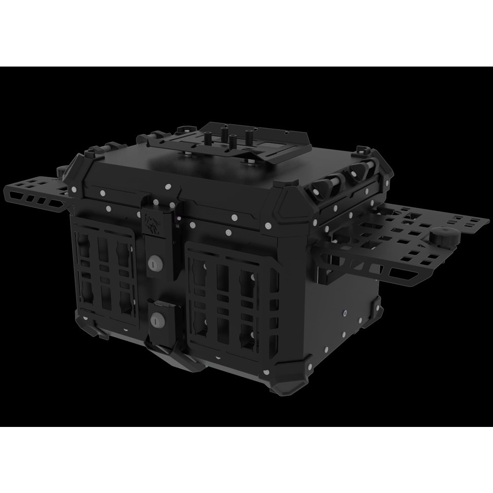 45 LİTRE ALÜMİNYUM ÇANTA PREMİUM SİYAH-SİYAH MOTOÜÇEL