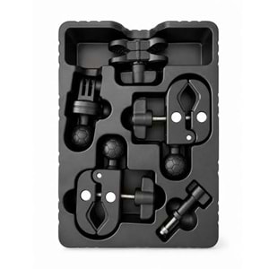 KNMASTER MC-200 – 360° Ayarlanabilir Motosiklet Çift Yengeç Kelepçeli (Double Clamp) Aksiyon Kamera Destek Aparatı (17 cm)