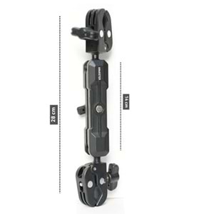 KNMASTER MC200LÇift Bağlantılı Motosiklet Aksiyon Kamera Destek Aparatı
