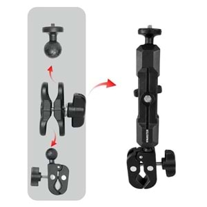 KNMASTER MC200LÇift Bağlantılı Motosiklet Aksiyon Kamera Destek Aparatı