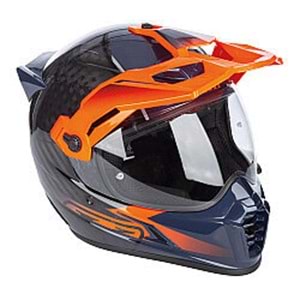 Klim Krios Pro Carbon Echo Adv Rally Motosiklet Kaskı Siyah / Oranj
