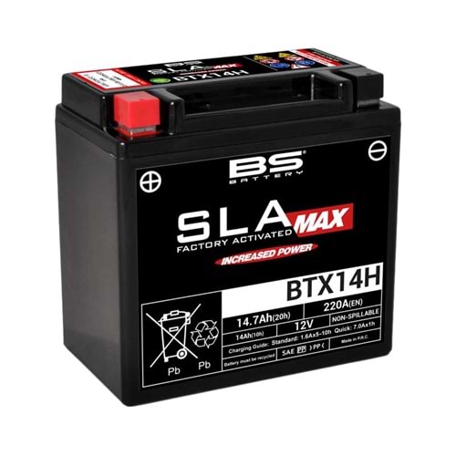 BTX14H (SLA MAX) MOTOSİKLET AKÜSÜ