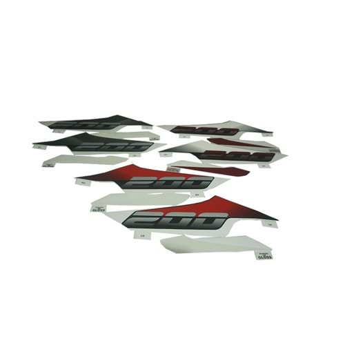 YAN PANEL ETİKETİ EURO 4 TAKIM RENK:BEYAZ PULSAR 200RS/BAJAJ