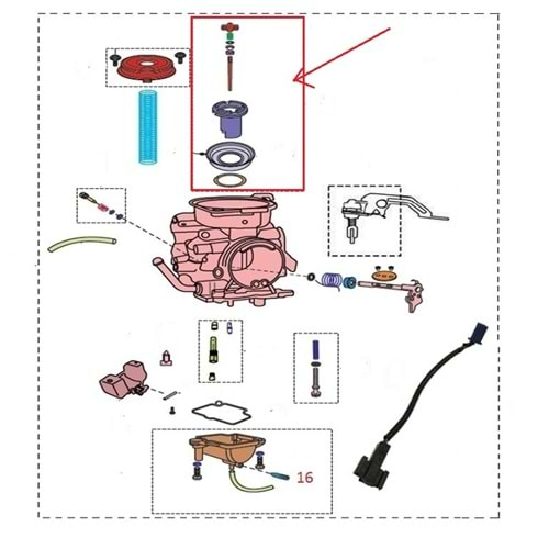 KARBÜRATÖR GAZ PİSTONU TAKIM DISCOVER 125ST/BAJAJ