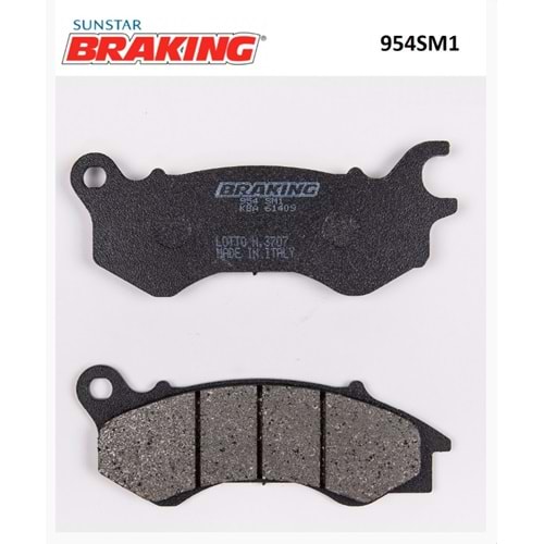 SEHA 125/150/250 YARI METALİK ÖN FREN BALATASI BRAKİNG 954SM1