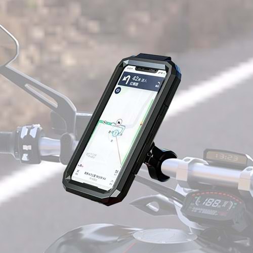 KNMASTER TT-950 TİTREŞİM ENGELLEYİCİ TÜM MOTOSİKLETLERE UYGUN TELEFON TUTUCU