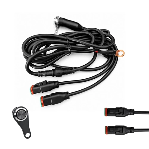KNMASTER ED100 Sis Farı Kablo Tesisatı ve Aç/Kapat Düğmesi | Plug & Play Bağlantı