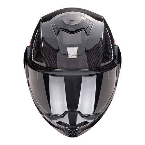 Scorpion Exo-Tech Evo Carbon CAD Çene Açılabilir Motosiklet Kaskı Siyah / Kırmızı