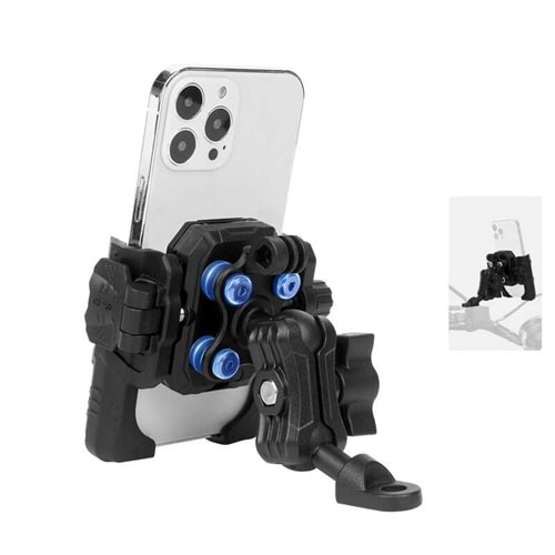 MECHRIG 10mm BORU ÇAPI UYUMLU MOTOSİKLET DİKİZ AYNASI TELEFON TUTUCU