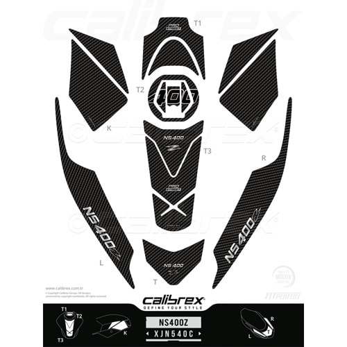 BAJAJ PULSAR NS400 CALİBREX TANK PAD SETİ