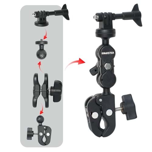 KNMASTER MC140 AKSİYON KAMERA TUTUCU