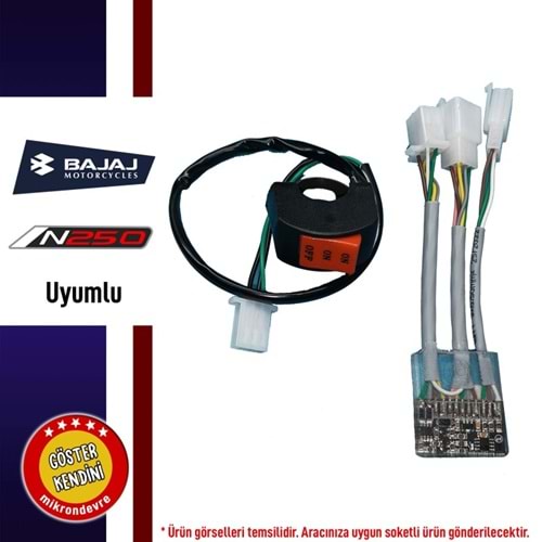 BAJAJ N250/F250 UYUMLU SİNYAL PAK VE DÖRTLÜ MODÜLÜ