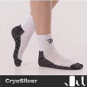 CryoSilver + Havlu Taban Kısa Çorap— Beyaz