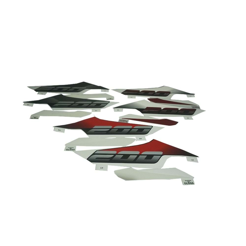 YAN PANEL ETİKETİ EURO 4 TAKIM RENK:BEYAZ PULSAR 200RS/BAJAJ