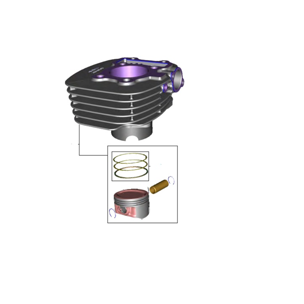 SİLİNDİR+PİSTON+SEGMAN TAKIM V15 BAJAJ