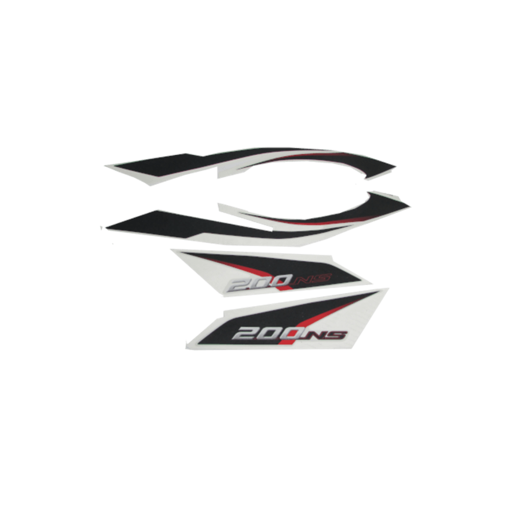SELE ALTI PANEL ETİKET TAKIMI RENK:BEYAZ PULSAR 200NS/BAJAJ