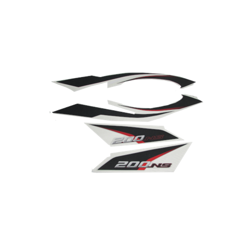 SELE ALTI PANEL ETİKET TAKIMI RENK:BEYAZ PULSAR 200NS/BAJAJ
