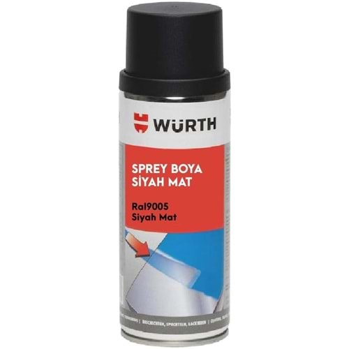WÜRTH SPREY BOYA SİYAH MAT 400 ML
