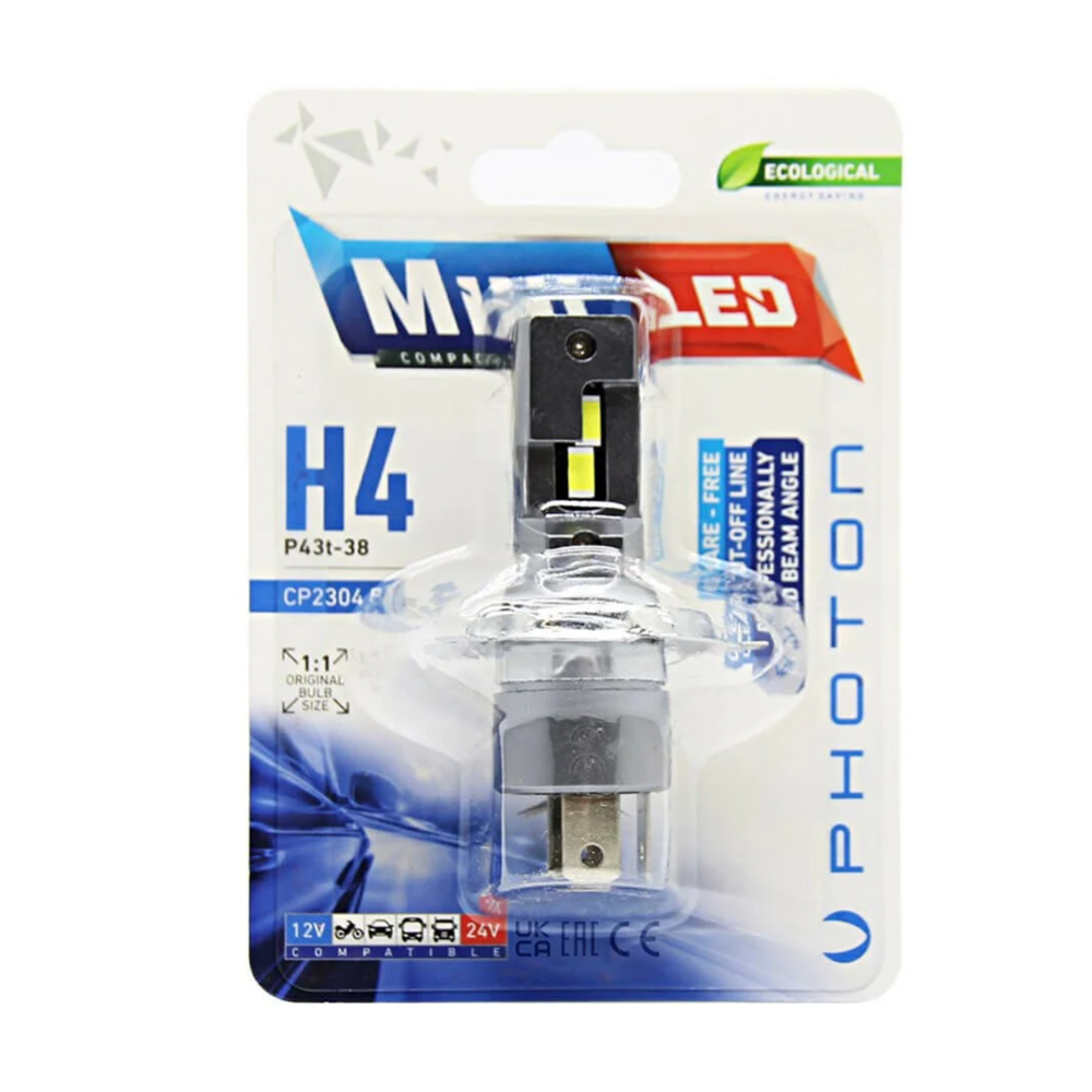 PHOTON MİNİ H4 12-24V COMPACT LED (TEKLİ BLİSTER) CP2304 B1