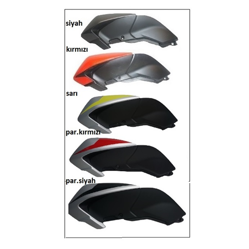 YAKIT DEPO MUHAFAZA PLASTİĞİ SOL RENK:SARI DOMİNAR D250 BAJAJ