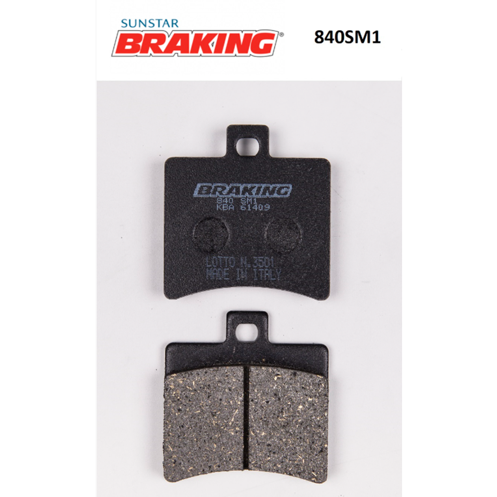 SEHA 250 / RS 125 SCARABEO 200 İE 250/500 ATLANTIC SCARABEO 500 YARI METALİK ARKA FREN BALATASI BRAKING 840SM1
