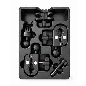 KNMASTER MC-200 – 360° Ayarlanabilir Motosiklet Çift Yengeç Kelepçeli (Double Clamp) Aksiyon Kamera Destek Aparatı (17 cm)