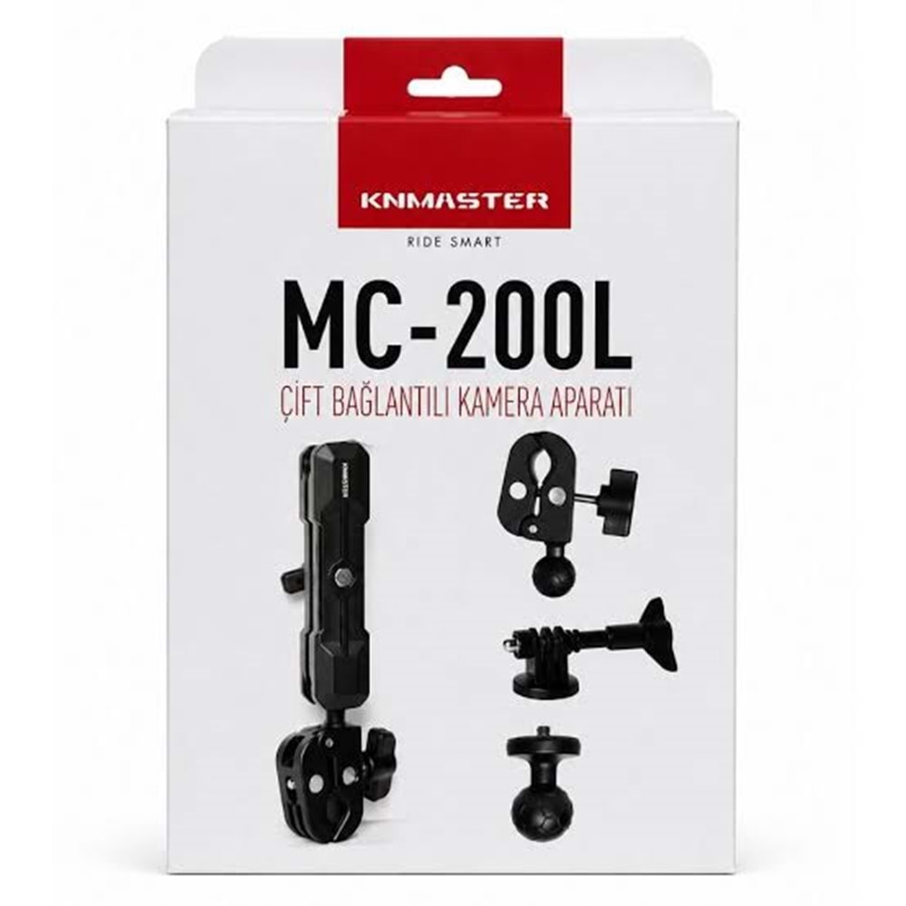 KNMASTER MC200LÇift Bağlantılı Motosiklet Aksiyon Kamera Destek Aparatı