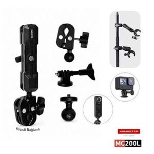 KNMASTER MC200LÇift Bağlantılı Motosiklet Aksiyon Kamera Destek Aparatı