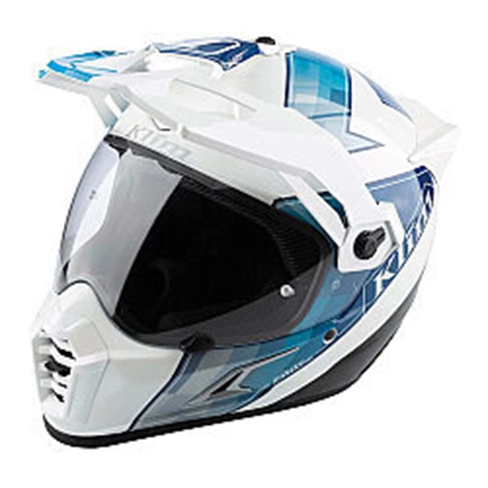 Klim Krios Pro Carbon Spectrum Adv Rally Motosiklet Kaskı Beyaz / Mavi