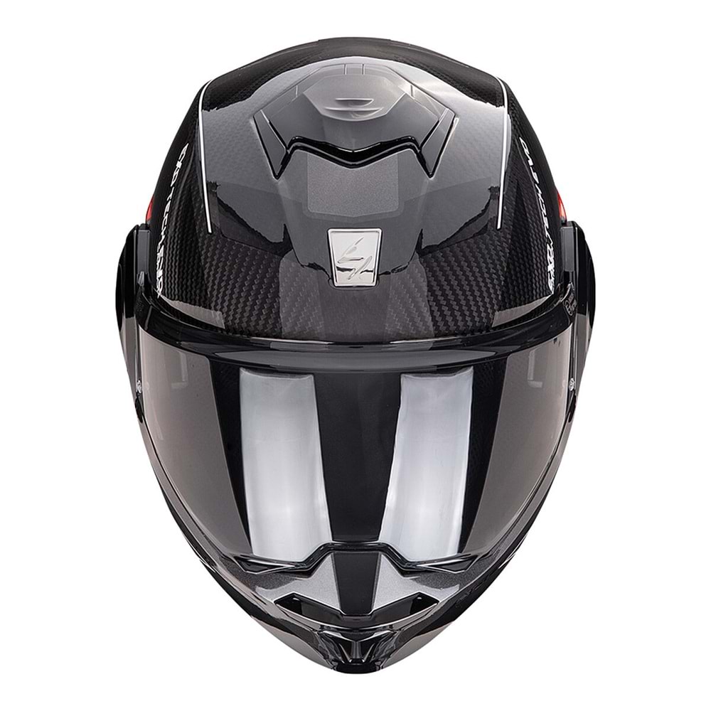 Scorpion Exo-Tech Evo Carbon CAD Çene Açılabilir Motosiklet Kaskı Siyah / Kırmızı