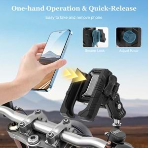 MECHRIG M10 VİDALI MOTOSİKLET TELEFON TUTUCU