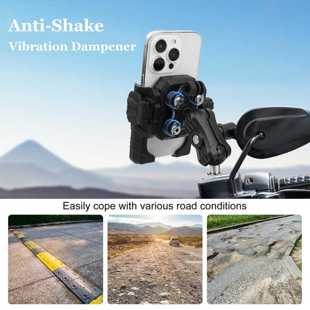 MECHRIG M10 VİDALI MOTOSİKLET TELEFON TUTUCU
