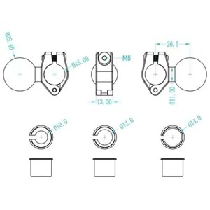 25mm Toplu Vespa Ayna ÇubuğuKelepçesi