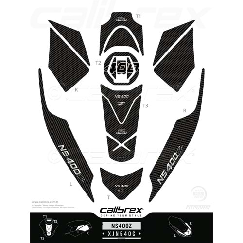 BAJAJ PULSAR NS400 CALİBREX TANK PAD SETİ